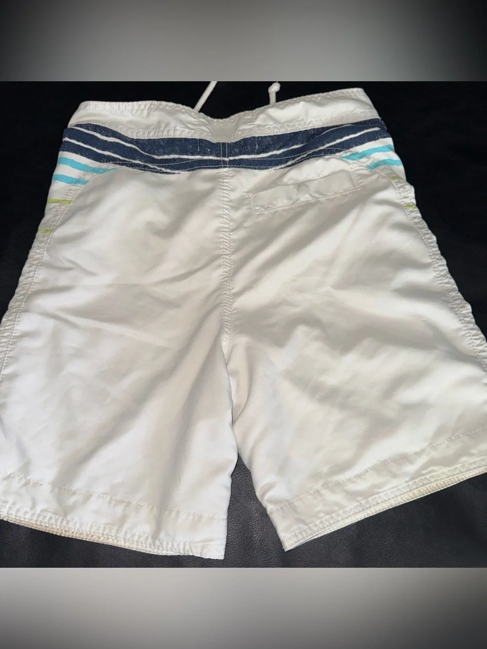 Hollister Surf Board Shorts Small Swim trunks Vintage Retro Beach Skater White